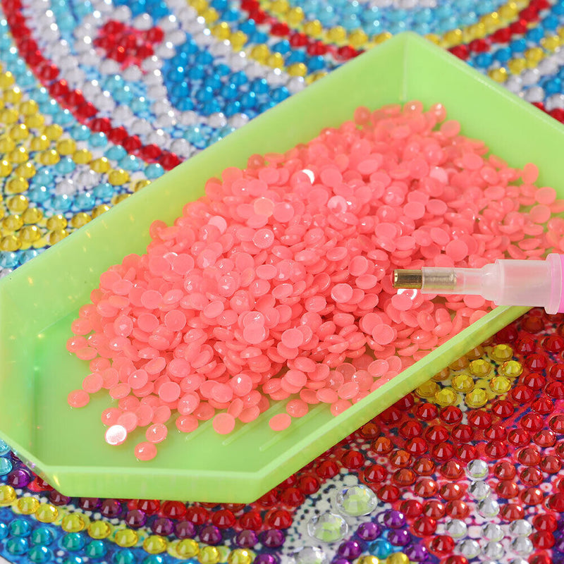 15g/Bag DIY Luminous Round Rhinestones Kit for Diamond Painting (Rose Pink)
