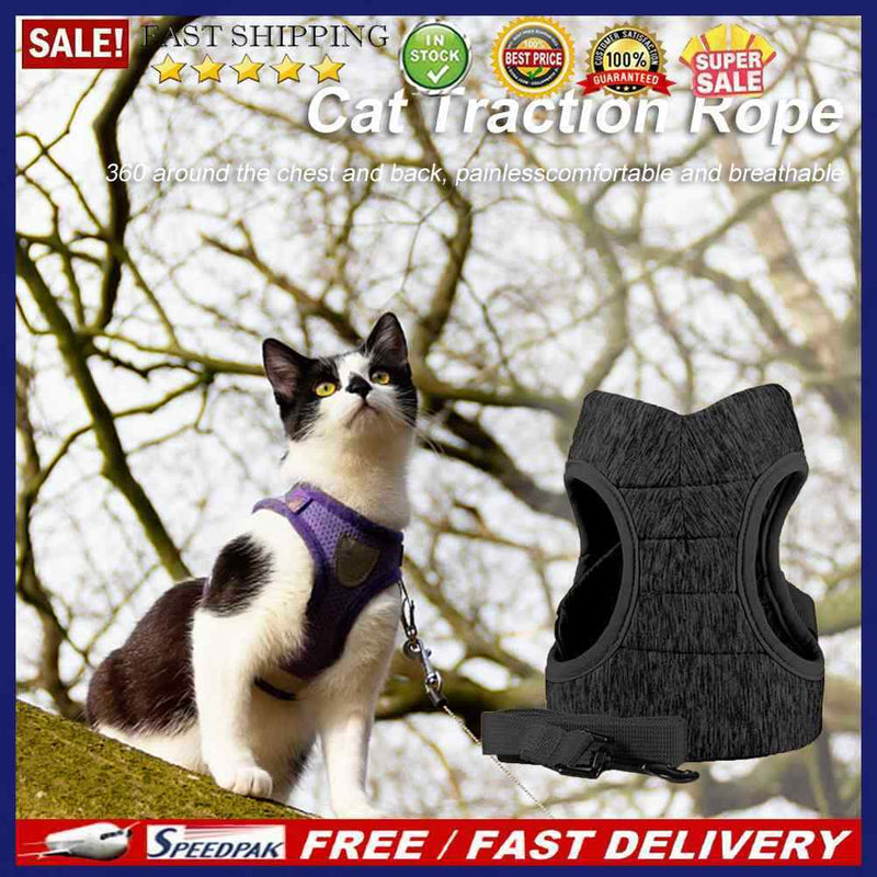 Polyester Collar Strap Escape Proof Easy Control Running with Traction Leash Set