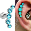 Gem Opal 16G Cartilage Helix Tragus Stud Earrings Body Jewelry Ear Piercing
