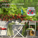 Bird Feeder Hanging Mason Jar Hummingbird Feeder for Patio Garden (Clear)