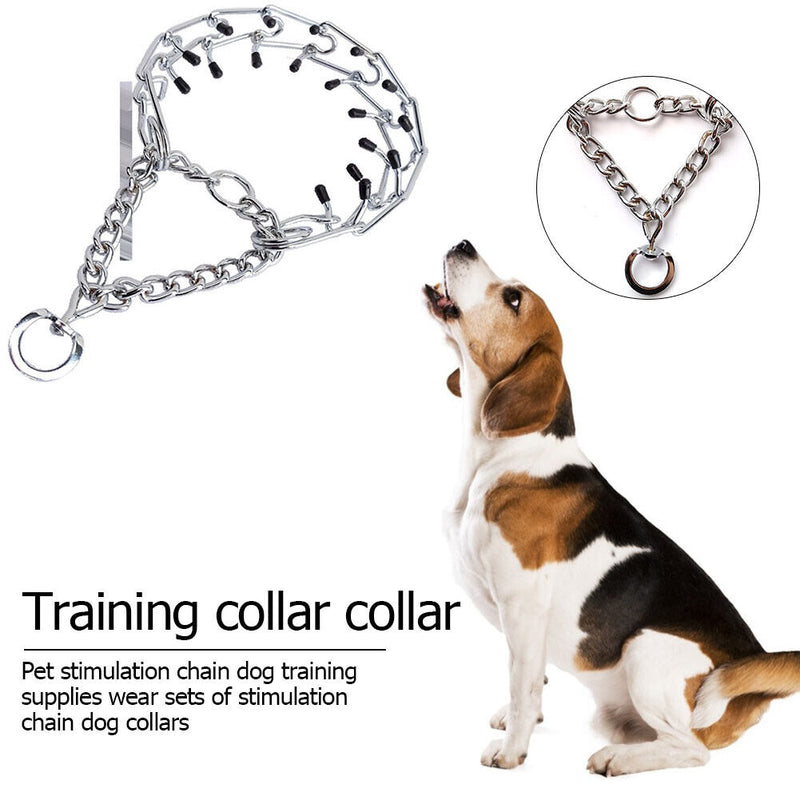 German Shepherd Dog Collar Rubber Tips Quick Release Carabiner Collar (M) Newly