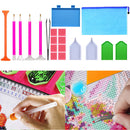 20pcs Diamond Painting Tools Set Tweezers Pen Glue Tray DIY Kits Accessories
