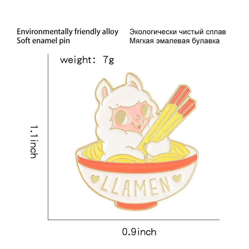 Enamel Clothes Alloy Lamb Pattern Eggs Ramen Brooch Pin For Women|Girls|Kids