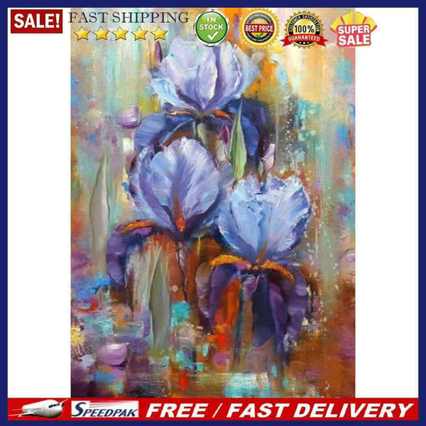 Iris Oil Paint By Numbers Kit DIY Acrylic Painting for Adults Home Decoration