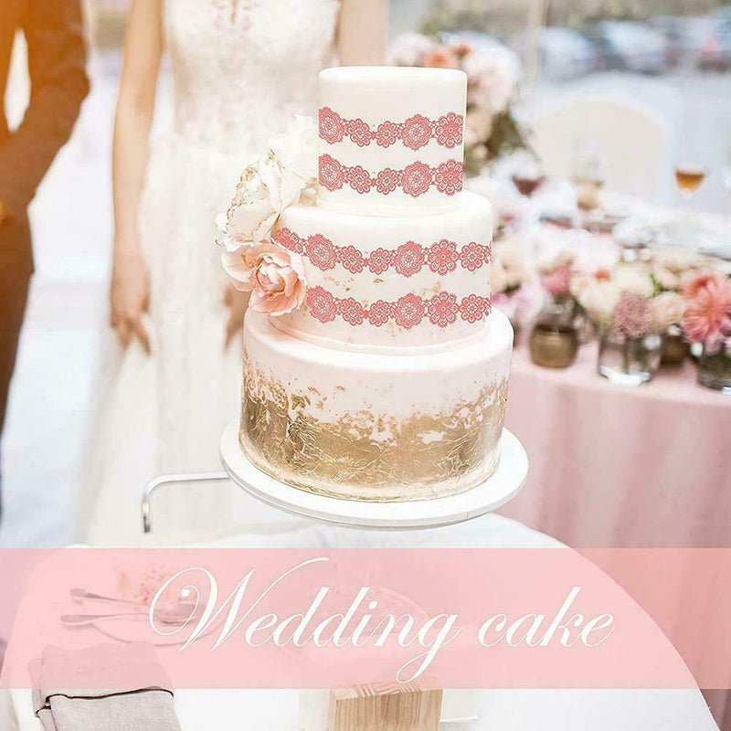 Large Flower Lace Silicone Fondant Cake Decorating Weddin Mat Mould Mold g L0O7