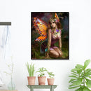 5D DIY Diamond Painting Butterfly Fairy Girl Full Round Rhinestone Wall Drawing