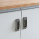 2pcs Self-adhesive Door Handle Cabinet Glass Window Drawer Handles (Grey) Newly