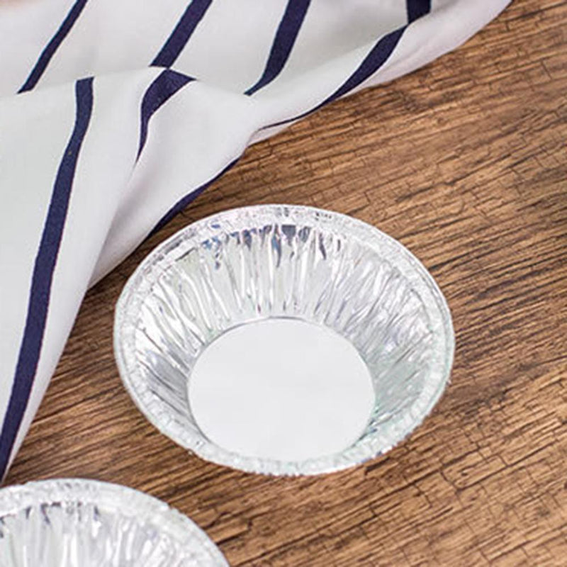 100pcs/set Disposable Tin Foil Egg Tart Molds Cupcake Pan Round Baking Cup