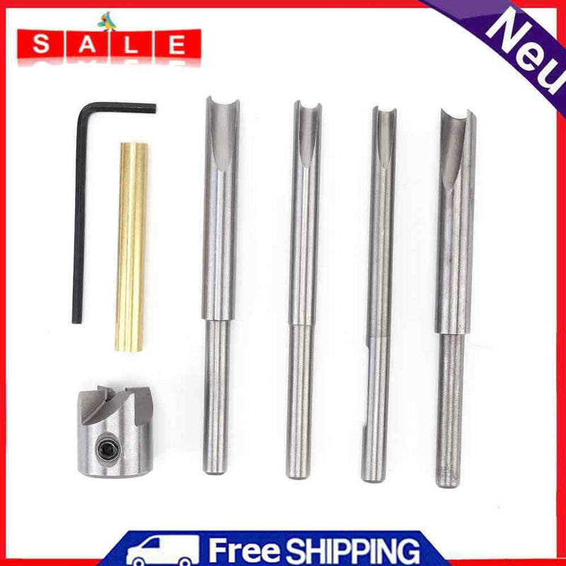 7x Barrel Trimmer Kit Pen Wood Mill Trimming System Cutting Head Sleeve Adapter