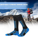 2pcs Winter Warm Thickened Ski Socks Outdoor Stockings (Men Blue Black)