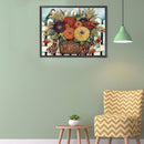DIY Full Square Drill Diamond Painting Mosaic 5D Color Flowers Bird Ornament Kit