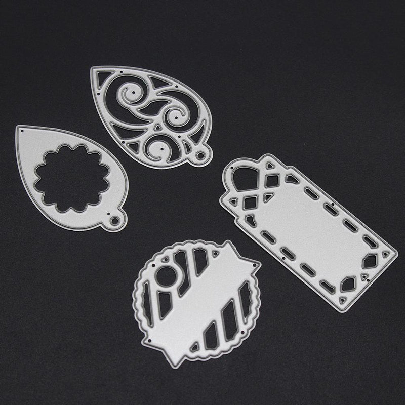 4pcs Metal Punching Molds Stencil Scrapbooking Paper Cards Craft Embossing Mold