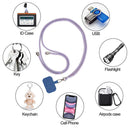 Universal Mobile Phone Lanyard Cellphone Strap (Violet + Sky Blue Card) Newly