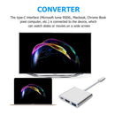 3 in 1 Type-C to HDMI-compatible USB 3.0 USB-C Adapter for Macbook Chromebook