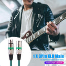 5.9ft DMX Stage DJ Cable  XLR 3Pin Male to Female Connector Wire (Green) Newly