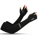 Half Finger Ice Fabric Arm Sleeves Sun UV Protection Outdoor Cycling Arm Cove