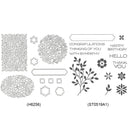 Flower Birthday Cutting Dies Silicone Clear Seal Stamp for Scrapbooking (C)
