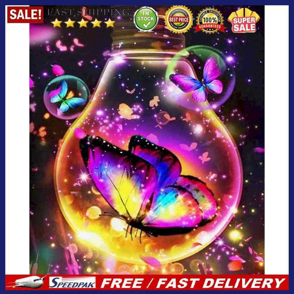 Beautiful Butterflies Oil Paint By Numbers DIY Canvas Wall Art Picture Craft Kit