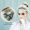 Women Silk Scrunchy Multicolor Hair Band Ties Hair Styling Tools (Green) Newly