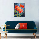 5D DIY Diamond Painting Red Flower Full Round Diamond Mosaic Home