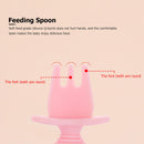 Baby Silicone Training Feeding Spoon Toddlers BPA-free Tableware (Pink) Newly