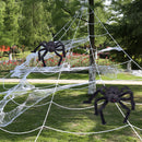 Halloween Holiday Triangle Spider Web Cotton Simulation Black Spider Silk Web