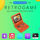 V90 3.0 inch IPS Retro Flip Handheld Console Mini Video Game Player (Red) Newly
