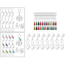 96/Set DIY Keychain Kit Schlüssel Ring mit Quasten Anhänger Handwerk