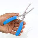Stainless Steel Fishing Pliers Fishing Line Cutter Hook Remover (Blue) Newly