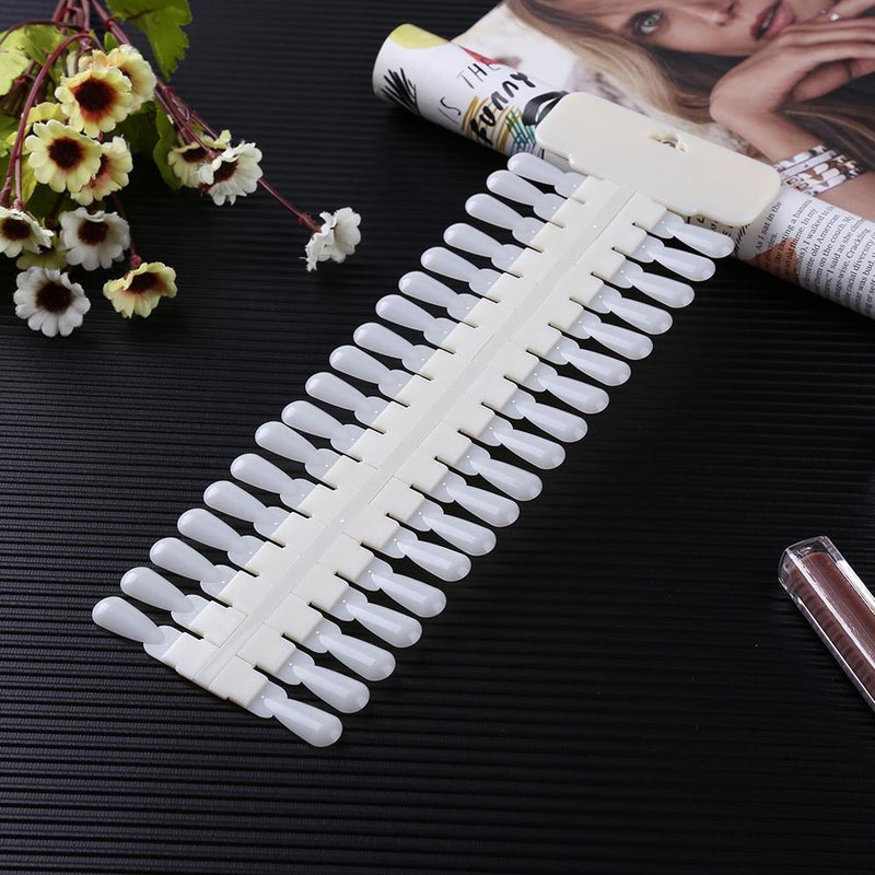 36pcs Removable False Nail Tips Color Card Nail Display Board (Skin Color)