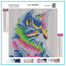 5D DIY Full Drill Diamond Painting Colorful Kitten Cross Stitch Embroidery Newly