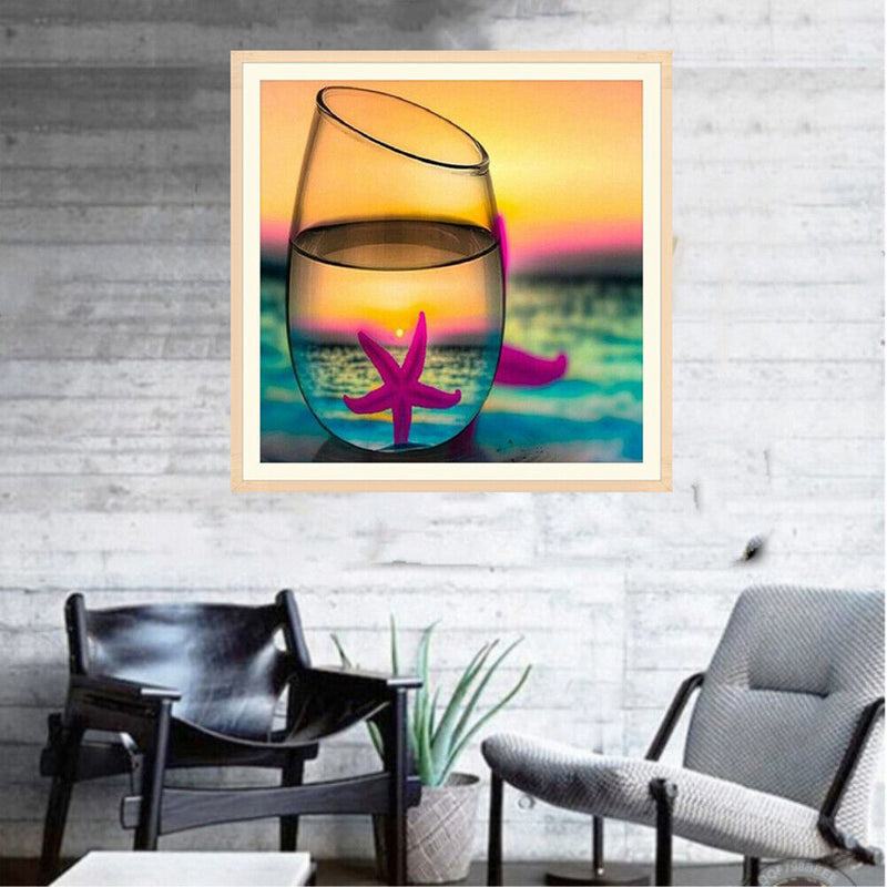 5D DIY Full Drill Diamond Painting Cup Cross Stitch Embroidery Mosaic Kit