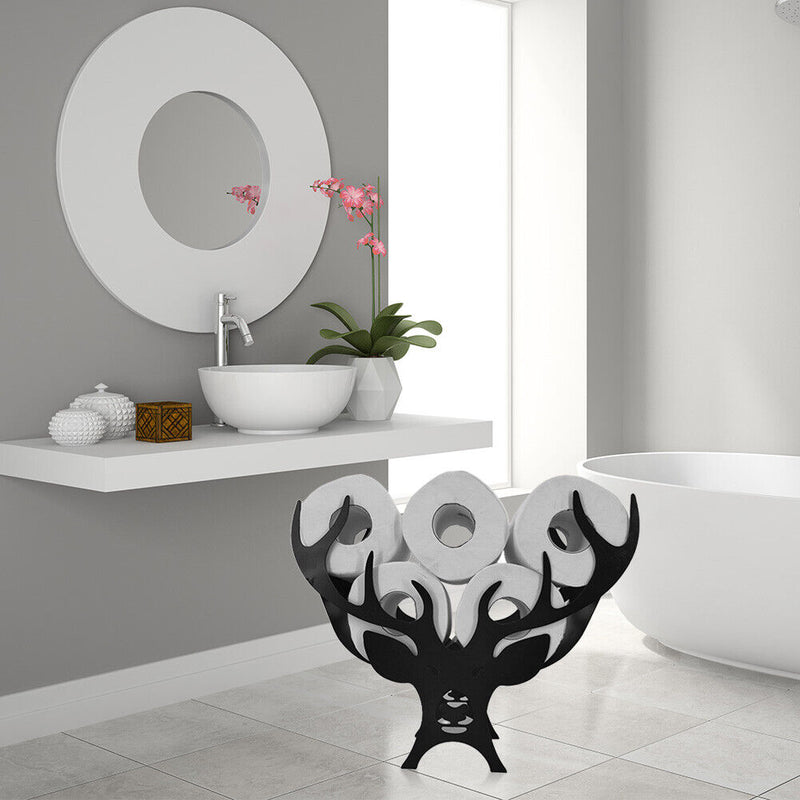 Animal Shape Toilet Paper Rack Free Standing Tissue Roll Paper Holder (D) Newly