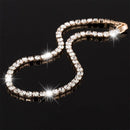 Pendant Dazzling Shiny Bling Elegant Crystal Zircon Necklace Cuban Chain