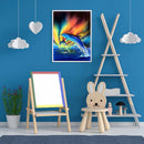 DIY Diamond Painting Dolphins Aurora Full Drill Rhinestone Mosaic Art Picture