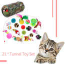 21pcs Pet Supplies Product Interactive Sisal Ball Funny Cat Tunnel Molar To