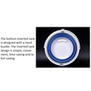 Collapsible Bucket Portable Outdoor Fishing Car Washing Basin (Blue 3L) Newly