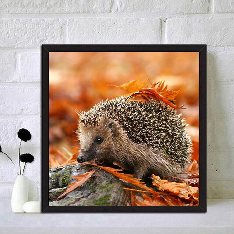 5D DIY Full Round Drill Diamond Painting Hedgehog Embroidery Craft Needlework
