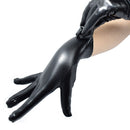 Gothic Punk Hip-Hop Dance Leather Gloves Dress Up Black Gloves Halloween