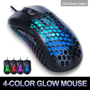 T-WOLF G540 Wired Gaming Mouse 4-Color Breathing Backlit Computer PC Mice