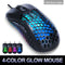 T-WOLF G540 Wired Gaming Mouse 4-Color Breathing Backlit Computer PC Mice