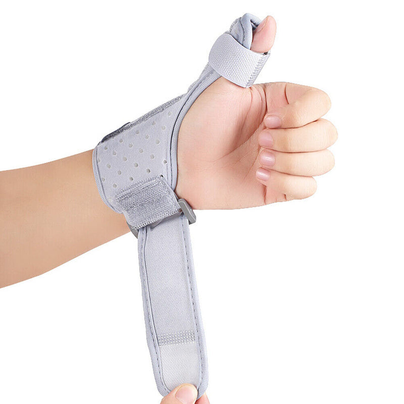 Thumb Splint Stabilizer with Wrist Support Carpal Adjustable Brace (Gray) Newly
