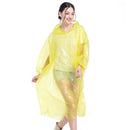 Emergency Rain Poncho Waterproof Coat Cape Disposable for Camping (Yellow) Newly