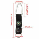 Belt Hanger Key Ring W Keychain Mini Carabiner Compass Thermometer Carabiner