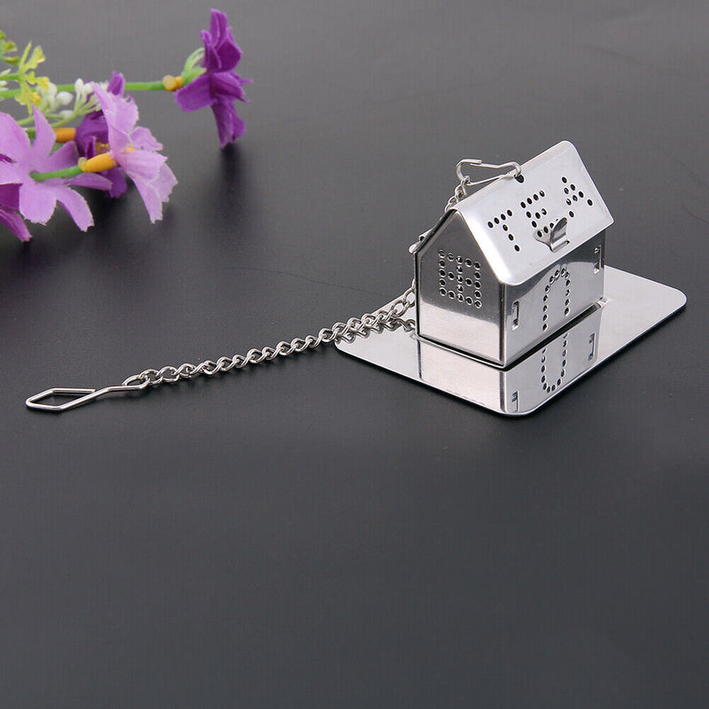 1pc Stainless Steel House Shape Tea Infuser Loose Leaf Tea Strainer Filter Newly