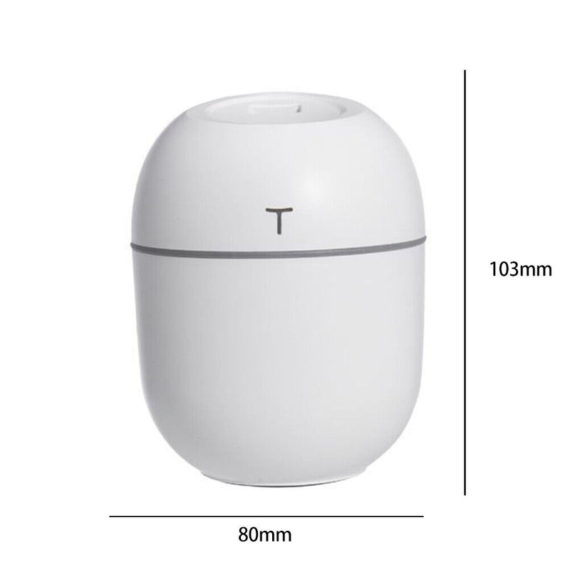 Ultrasonic Silent Air Humidifier Car Aroma Essential Oil Diffuser (White)