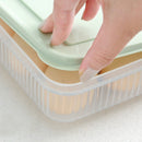 24 Grid Egg Storage Box Refrigerator Dumplings Egg Holder (Light Green) Newly