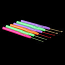 6pcs Aluminum Plastic Handle Knitting Needle Set Crochet Hook Weave Yarn Newly