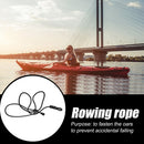 Kayak Canoe Paddle Leash Lanyard Surfing Tether Anti-lost Rope Tie (Black)