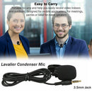3.5mm Jack Clip-On Lapel Microphone Recording Teaching Lavalier Condenser Mic